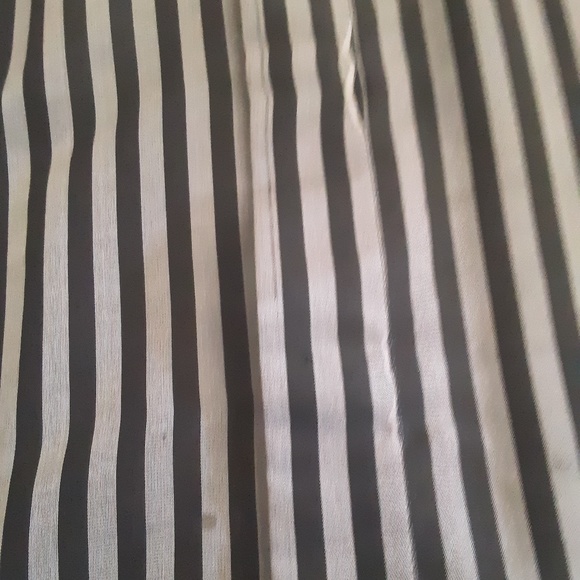 Vintage Cote De France Silk  Shirt Black Stripes Long Sleeve  M - Picture 10 of 15